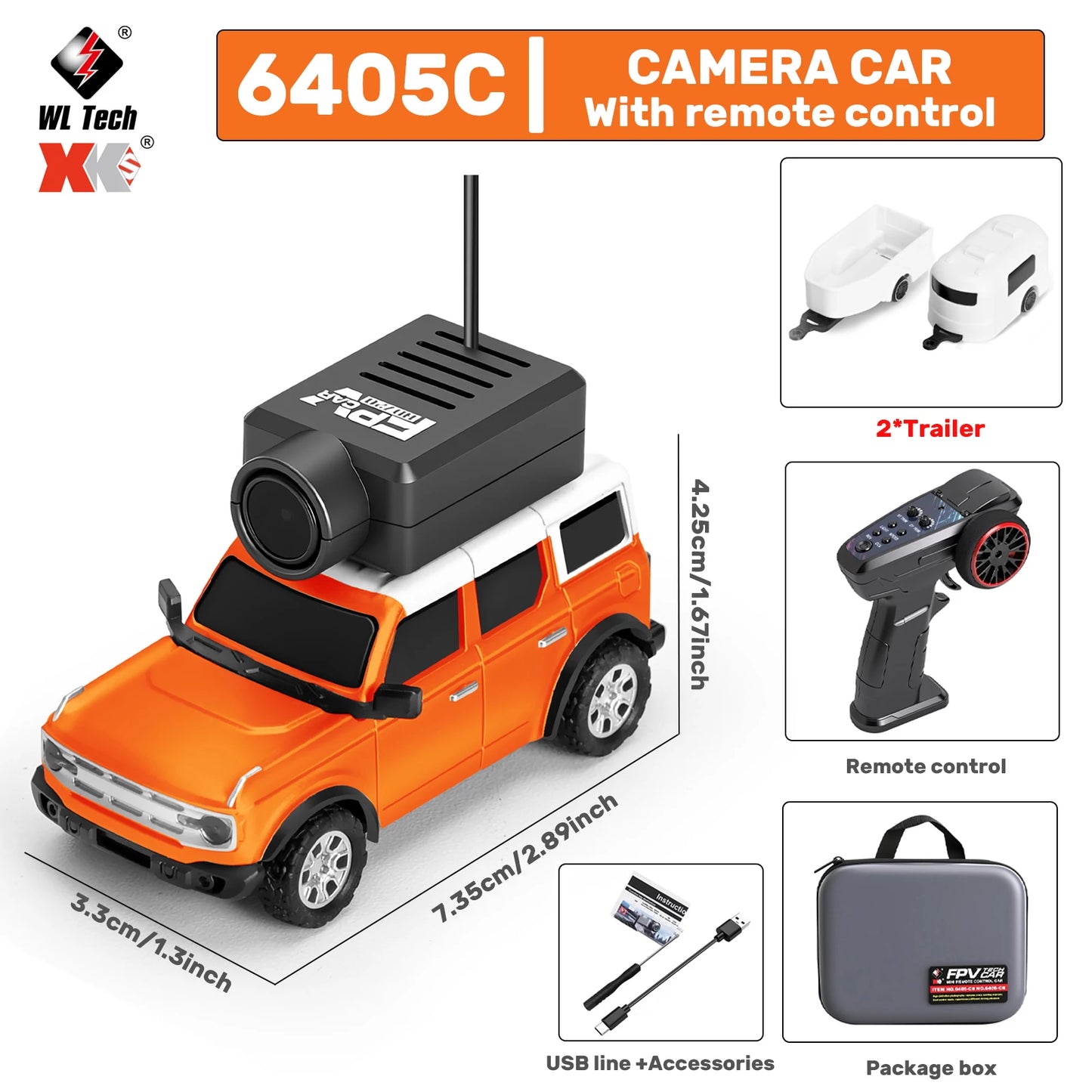 1:64 FPV RC Car with HD Camera FPV Camera Wifi App Control