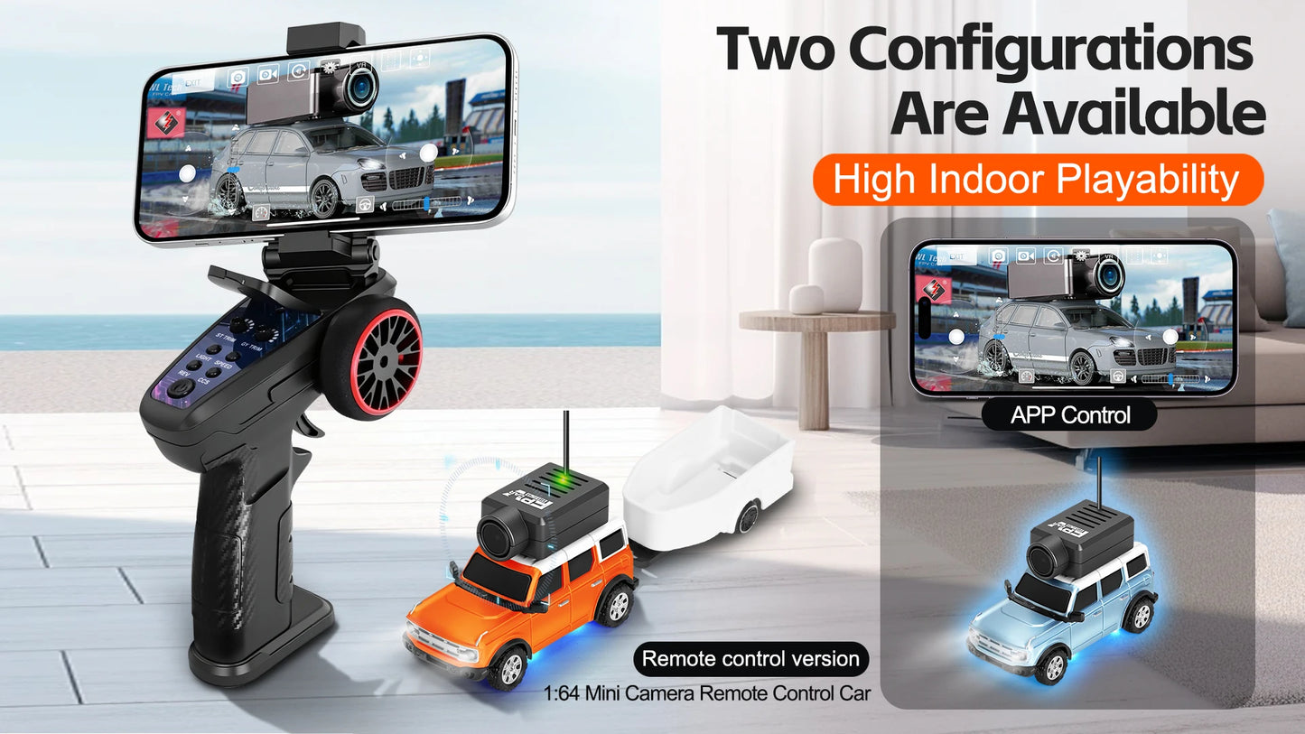 1:64 FPV RC Car with HD Camera FPV Camera Wifi App Control