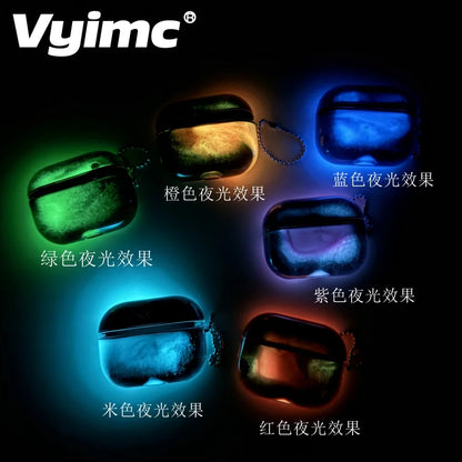Luminous Glitter Quicksand Earphone Case for AirPods 4 3 2 1 AirPods Pro 3 2