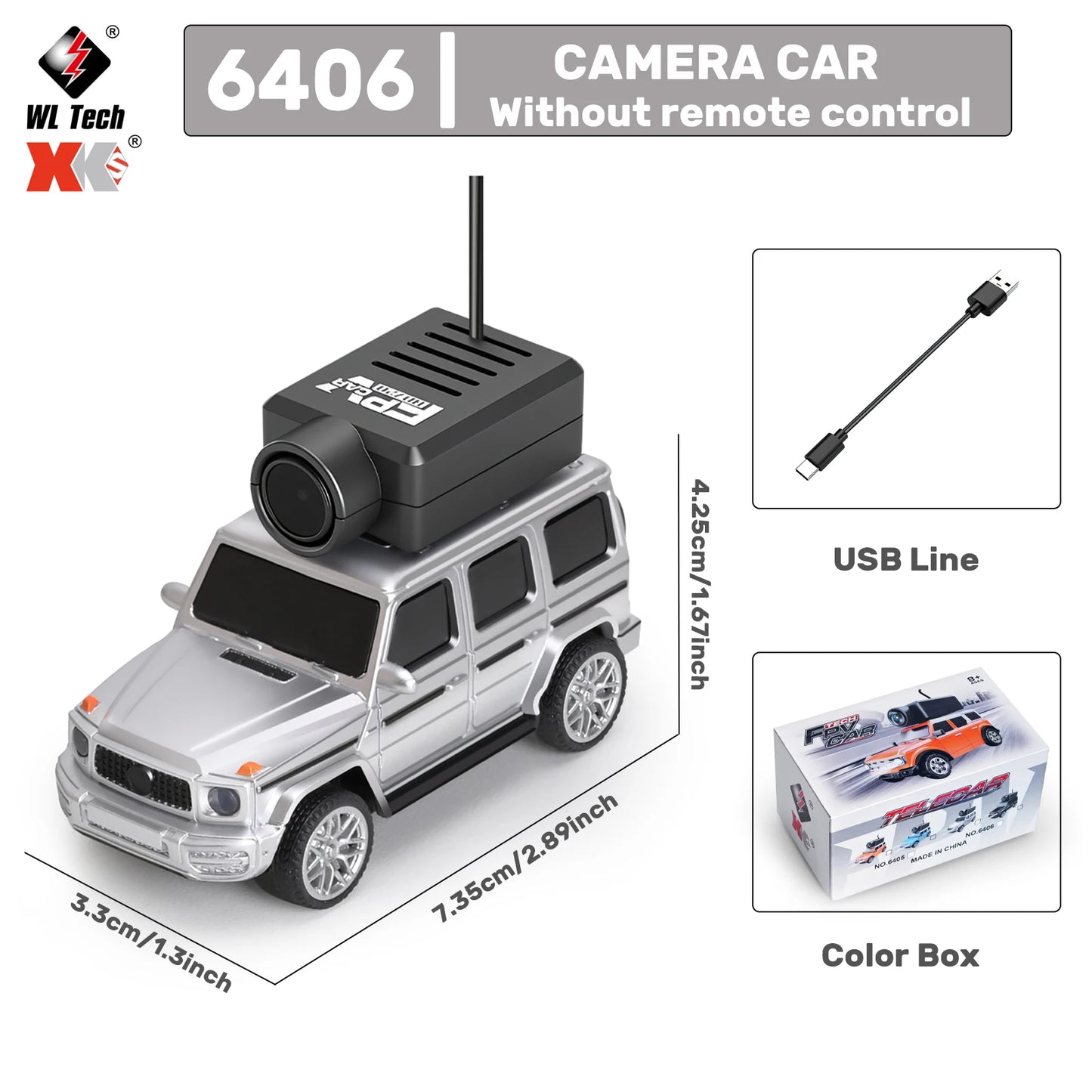 1:64 FPV RC Car with HD Camera FPV Camera Wifi App Control