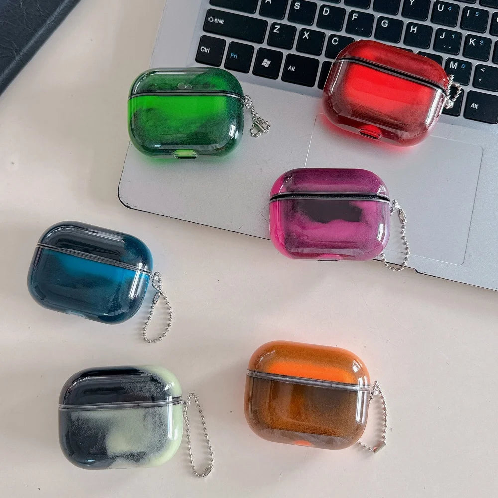 Luminous Glitter Quicksand Earphone Case for AirPods 4 3 2 1 AirPods Pro 3 2