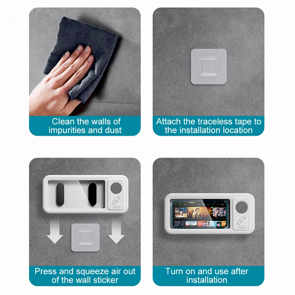 Bathroom Waterproof Mobile Phone Box Bluetooth Speaker With Touch Screen