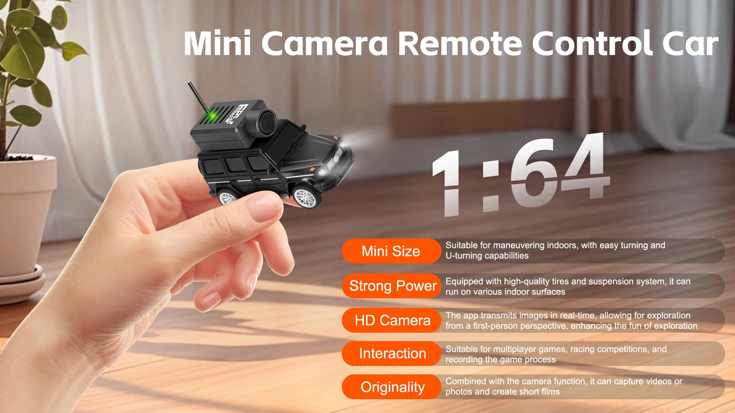 1:64 FPV RC Car with HD Camera FPV Camera Wifi App Control
