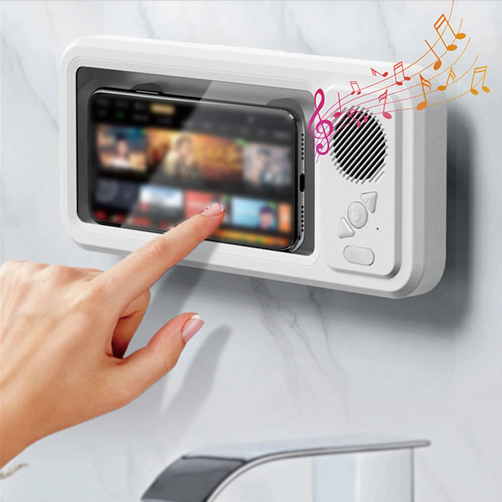 Bathroom Waterproof Mobile Phone Box Bluetooth Speaker With Touch Screen