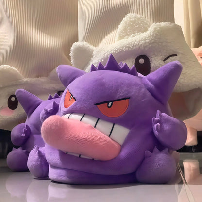 New Gengar Anime Figure Slippers Funny Tongue Out Design Soft Sole Cute Cozy Winter Warm Indoor Couple Home Slippers Toy Gifts
