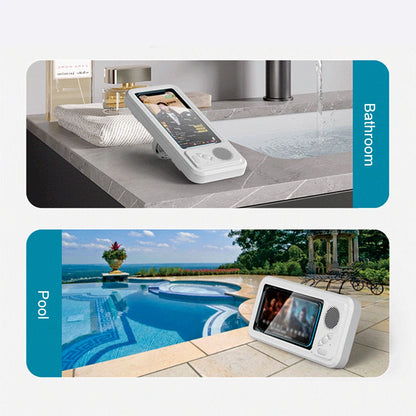 Bathroom Waterproof Mobile Phone Box Bluetooth Speaker With Touch Screen