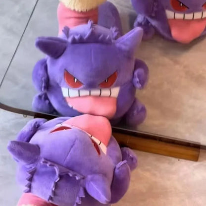New Gengar Anime Figure Slippers Funny Tongue Out Design Soft Sole Cute Cozy Winter Warm Indoor Couple Home Slippers Toy Gifts