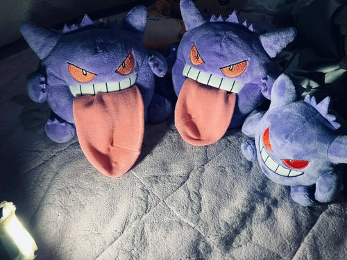 New Gengar Anime Figure Slippers Funny Tongue Out Design Soft Sole Cute Cozy Winter Warm Indoor Couple Home Slippers Toy Gifts