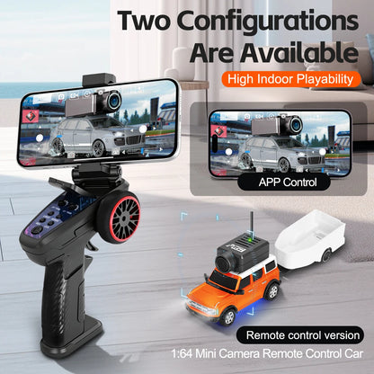 1:64 FPV RC Car with HD Camera FPV Camera Wifi App Control
